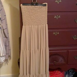 Michael Kors Tan beachy strapless dress